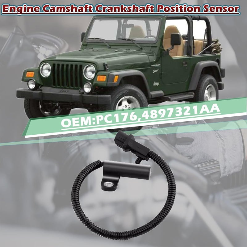 TINGYINGDA حساس موضع عمود الكرنك للمحرك L6 4.0L متوافق مع جيب 1997-2004 جراند شيروكي / 2001-2002 TJ / 1997-2002 رانجلر (97 98 99 00 01 02 03 04) رقم OE # ‎PC176 917-769 PC176T 4897321AA 4897321AB - Image 4